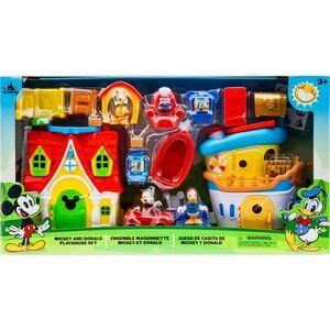 Disney Mickey Mouse And Donald Duck House Playset New A4S5